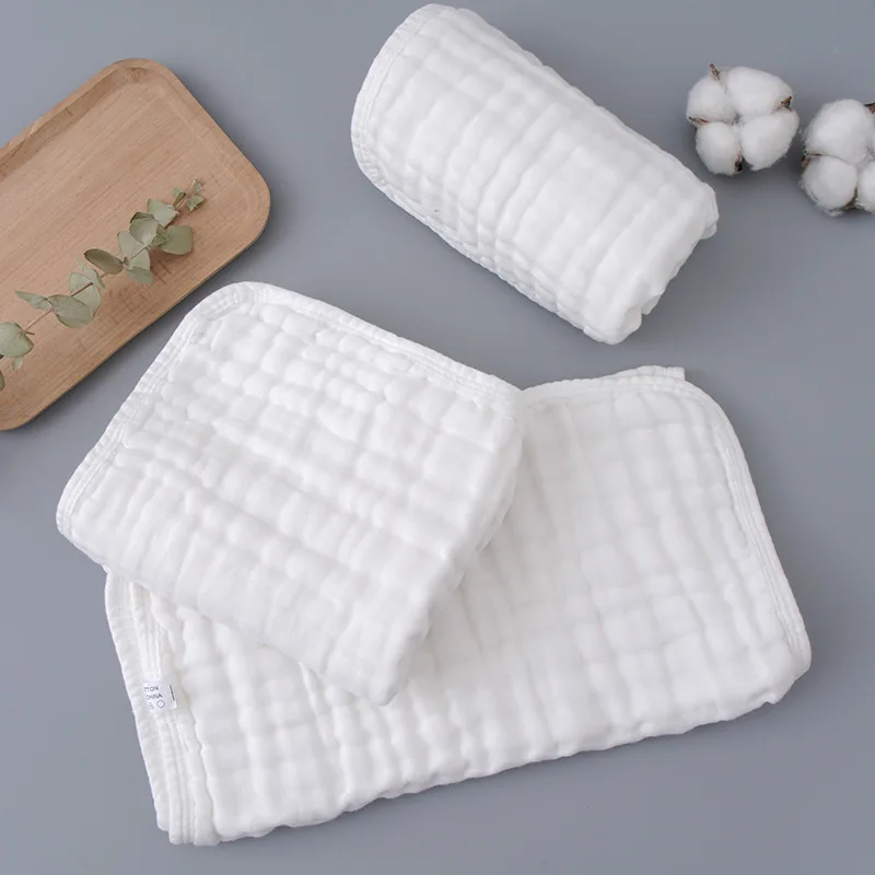 Оригинальный производитель, однотонная мягкая муслиновая салфетка для новорожденных, 100% органический хлопок, детская одежда