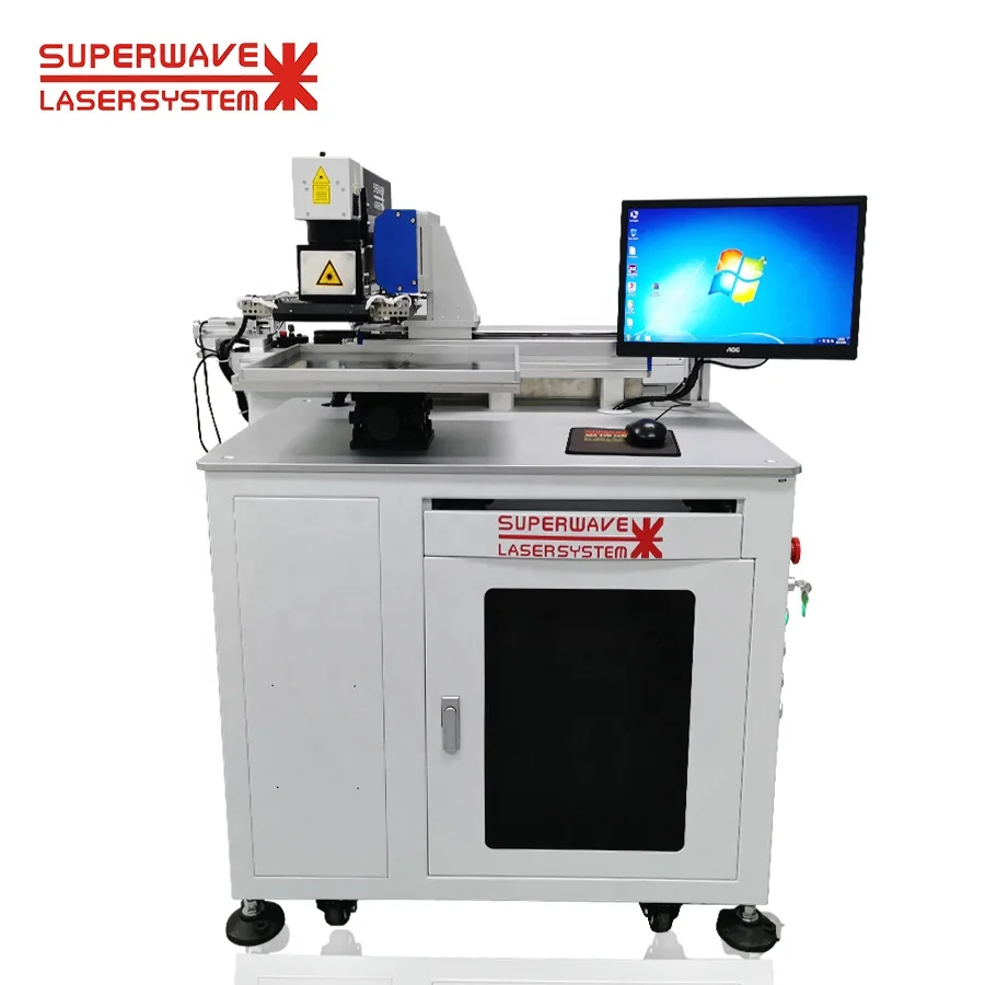 MAX RAYCUS Fiber Laser Marker Machine With Assembly Line For Marking Engraving Jewelry Time Piece  IC Silicon Wafer