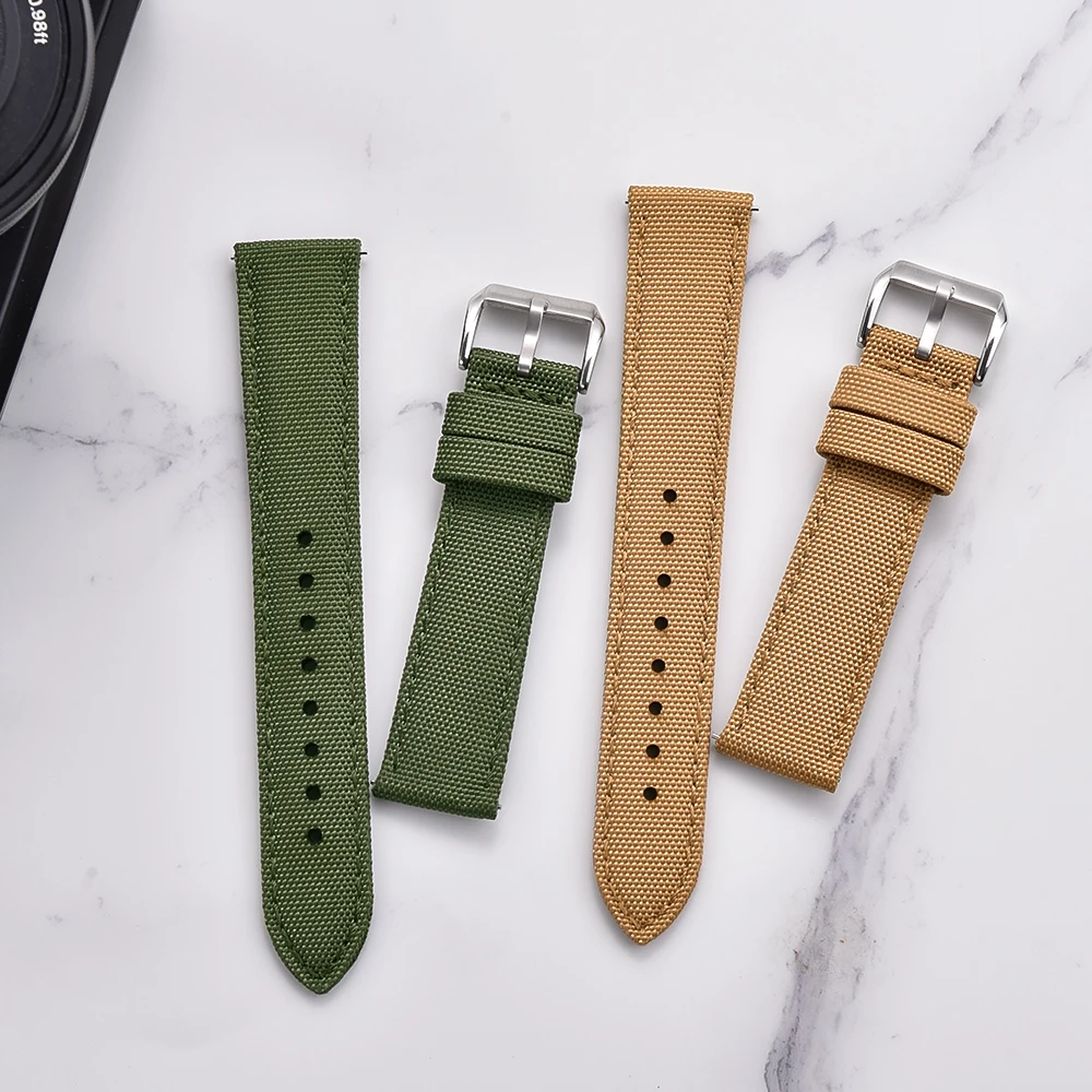 JUELONG 20mm 22mm Sport Fabric Watch Band Quick Release Waterproof Sailcloth Watch Strap