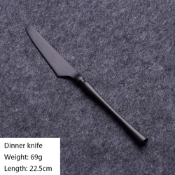 Luxury black fashionable wedding party stainless steel flatware set stainless steel kitchen cutlery