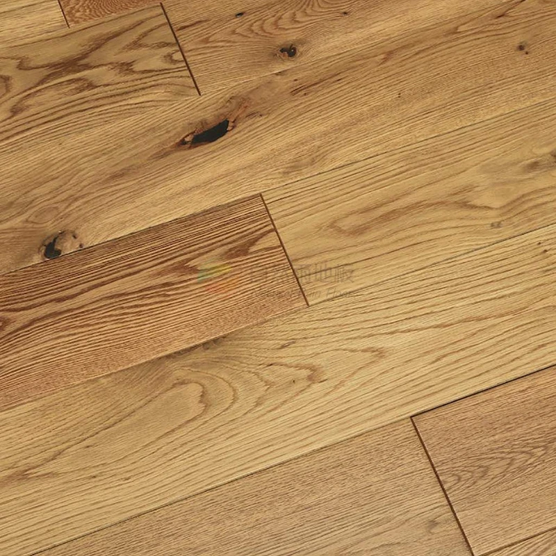 Moisture-Proof Design Wire Brushed Woodfloor Light Gray Quartz Color Flooring