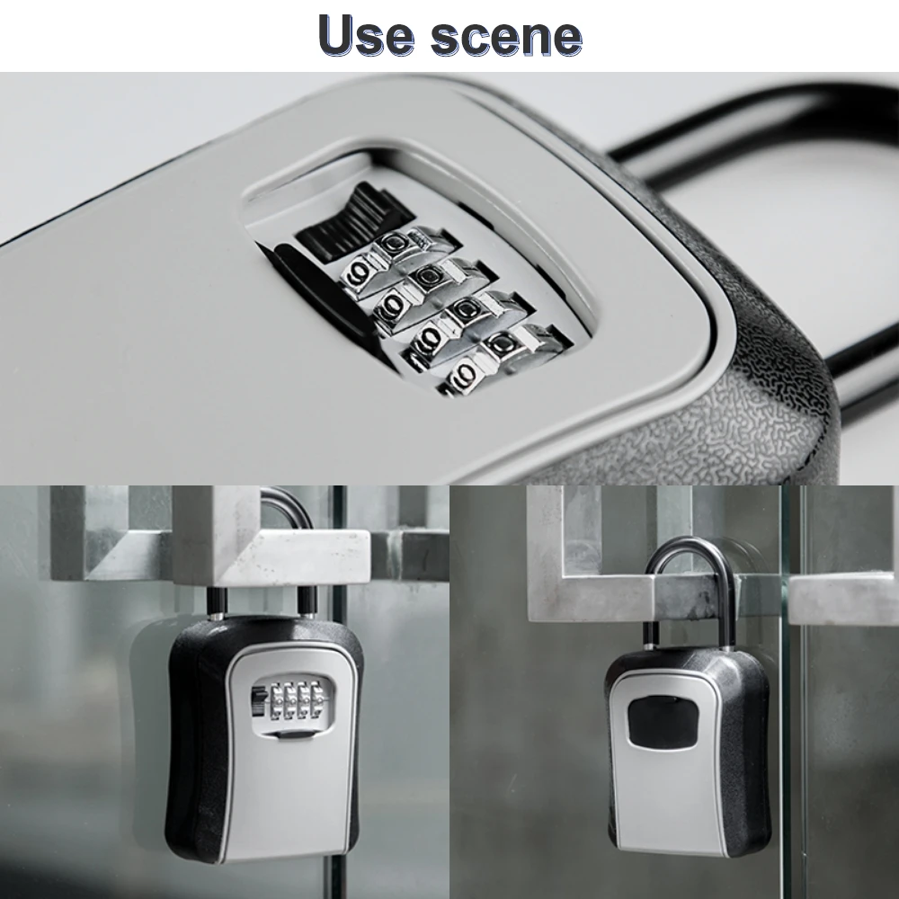 Asack G7 combination hangable hook lock key box realtor metal aluminum alloy security wall mounted safes for real estate