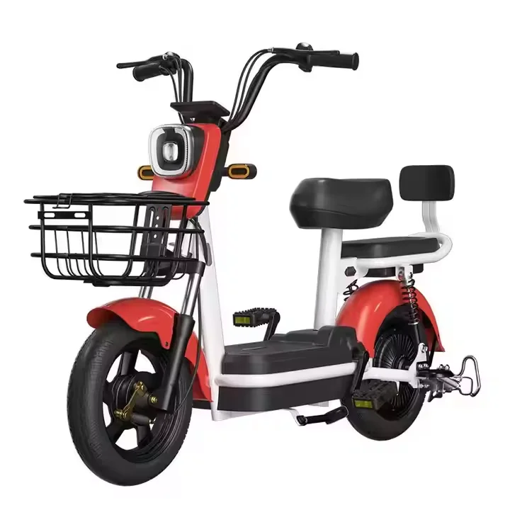 Electric Bicycle 48v pedals Moped E Bikes Cycle Moped Scooter 2 Wheels 14 Inch