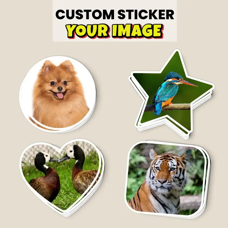 Yahik Custom Printing Waterproof Vinyl Stickers Die Cut Label Logo Stickers Adhesive Pvc Label Sticker
