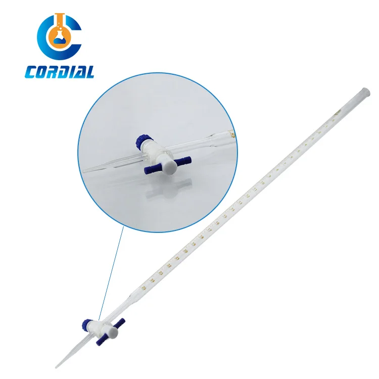 1642TF кордиальный бюрет с PTFE запорным краном Лабораторная