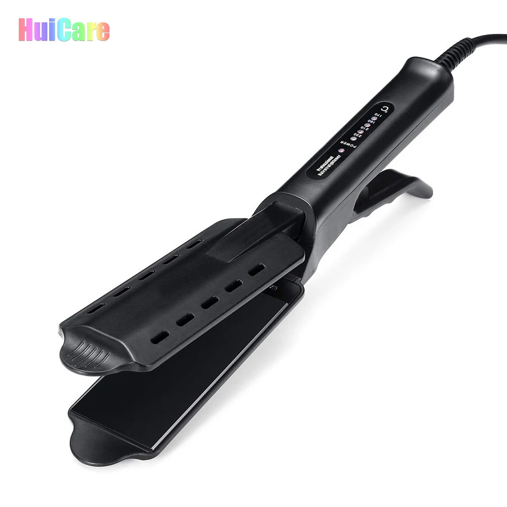 Wholesale Professional Hair Straightener Titanium Flat 2 in 1 Irons Wide Plate Electric Hair Straightener
