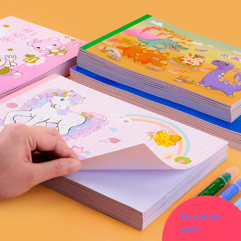 JPS OEM книжки de Примечания детская рисования акварель Бумажная книга/5 шт.
