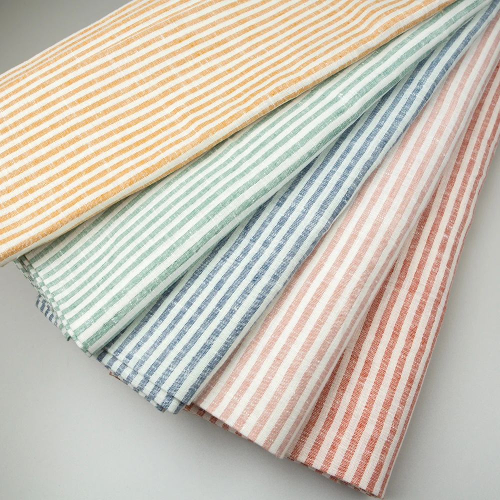 Оптовая продажа, 265 GSM, 100% льняная ткань, не размягченная пряжа, дышащая для одежды и обивки, для домашнего использования