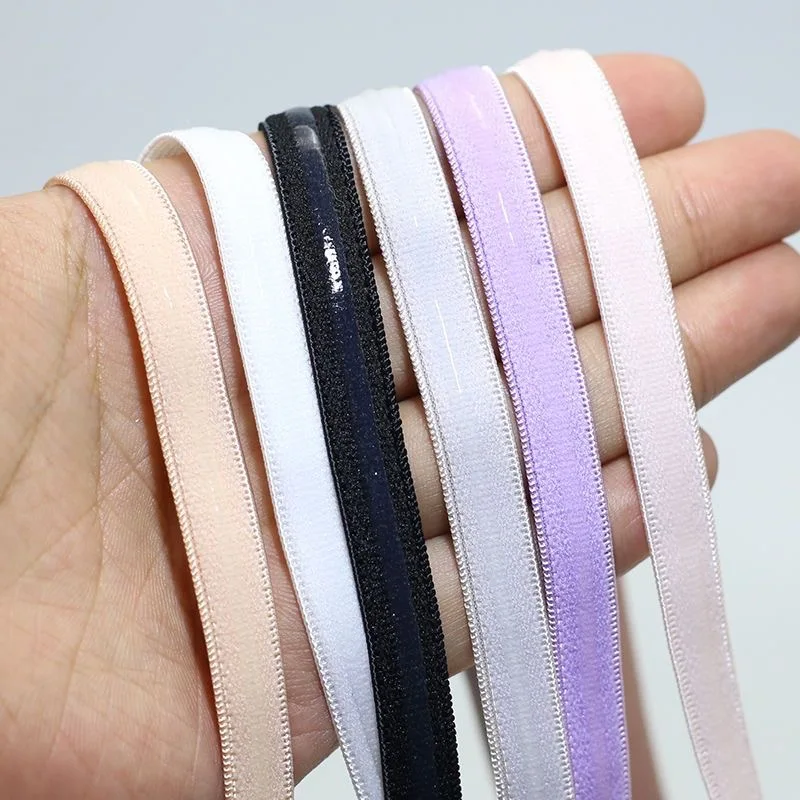 factory wholesale Anti slip silicone gripper transparent straight  elastic band elastic tape for clothing underwear and bra