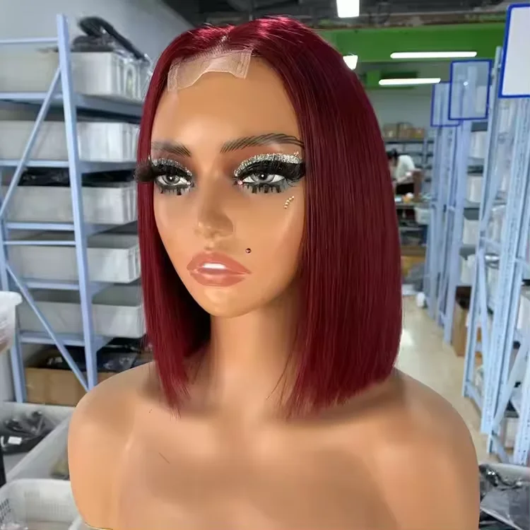 Cheap Raw Vietnamese Hair Short 2x6 Color Bob Wigs Human Hair For Black Women Glueless Full Hd Lace Frontal Wig Vendor