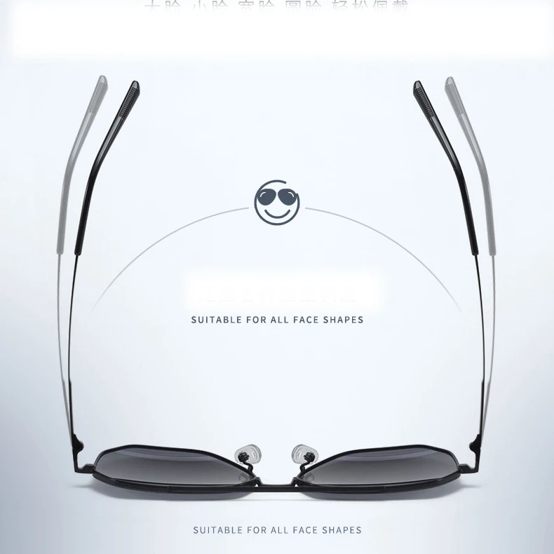 8068 Nylon Oversized Mirror Sunglasses Men UV400 Hot Trending Polarized Sunglasses For Women