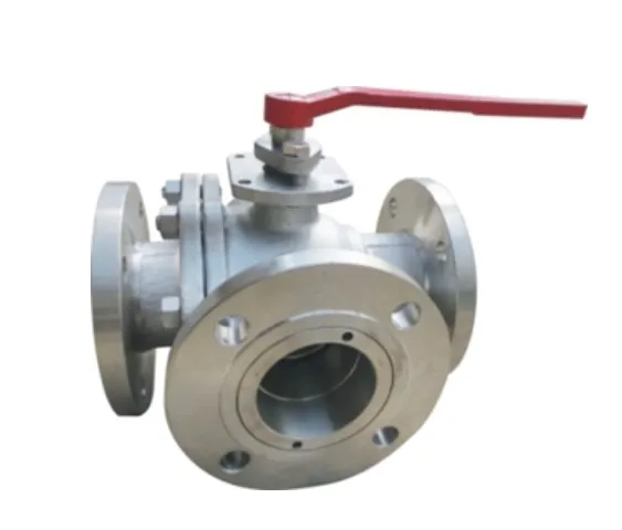 DN 25  Class 150 Ss ASME 304/316 Floating Flange T Bore 3 Way Ball Valve