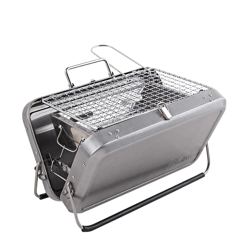 Customized outdoor Camping Party Stainless Steel Folding Charcoal BBQ Grills