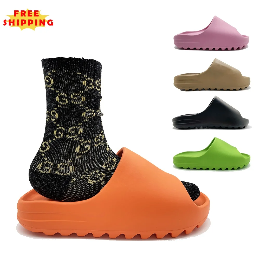 Free Shipping custom logo size 13 eva foam pink red orange slides slipper sandals men women