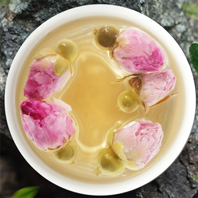 Princess Shao Chinese Flower Rose Tea Detox Slimming Tea with Dried Organic Pink Rose Bud Tea