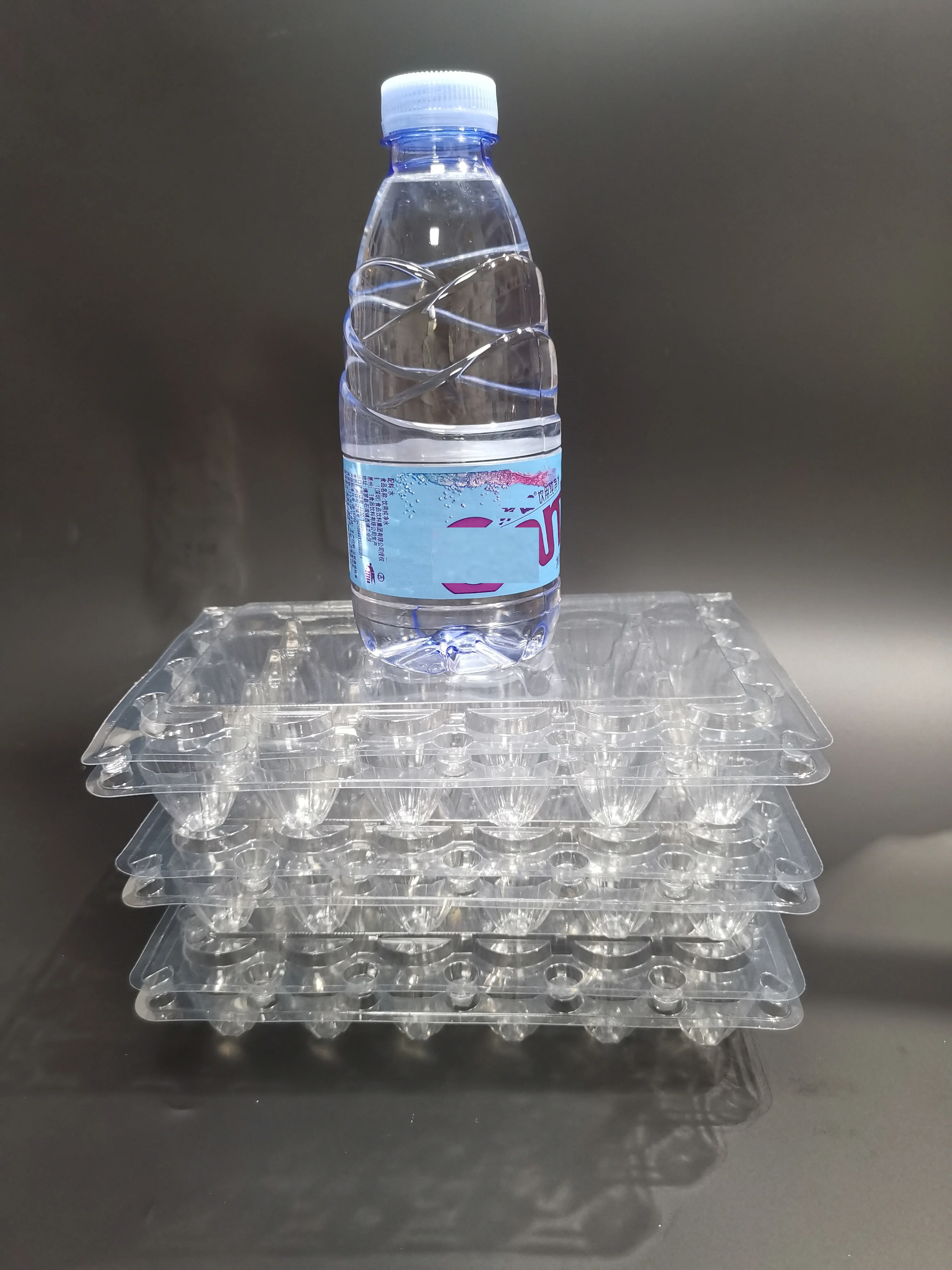 Recyclable Plastic 30 Grids Egg Tray Clear Plastic Chicken Egg Box Container Bulk Egg Carton for Fridge