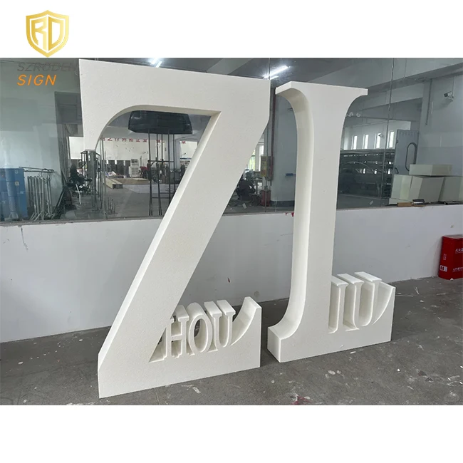 China Stainless Steel Double-Sided 3D Letters Large-Scale Landscape Letters Non-Illuminated Floor-Standing Letters