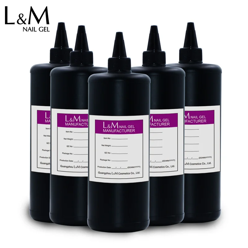 100% original organic extension gel polish Transparent UV Gel bulk 1kg nail arts