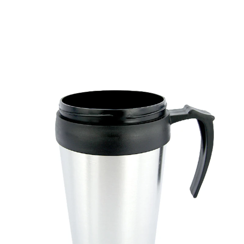 Portable multi color sliding lid selection travel coffee car mug plastic with handle