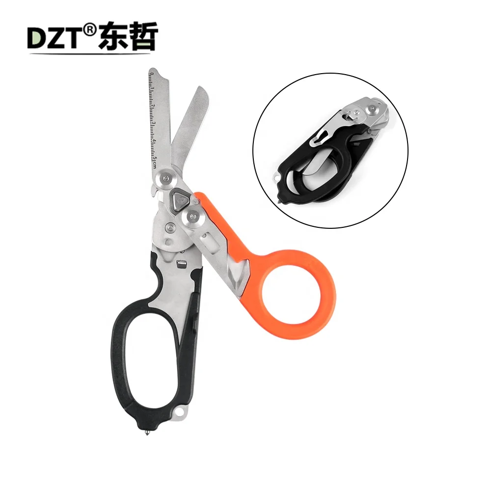 Stainless Steel Multifunctional Folding Scissors Tactical Outdoor Survival Tool Combination Pliers Retractable