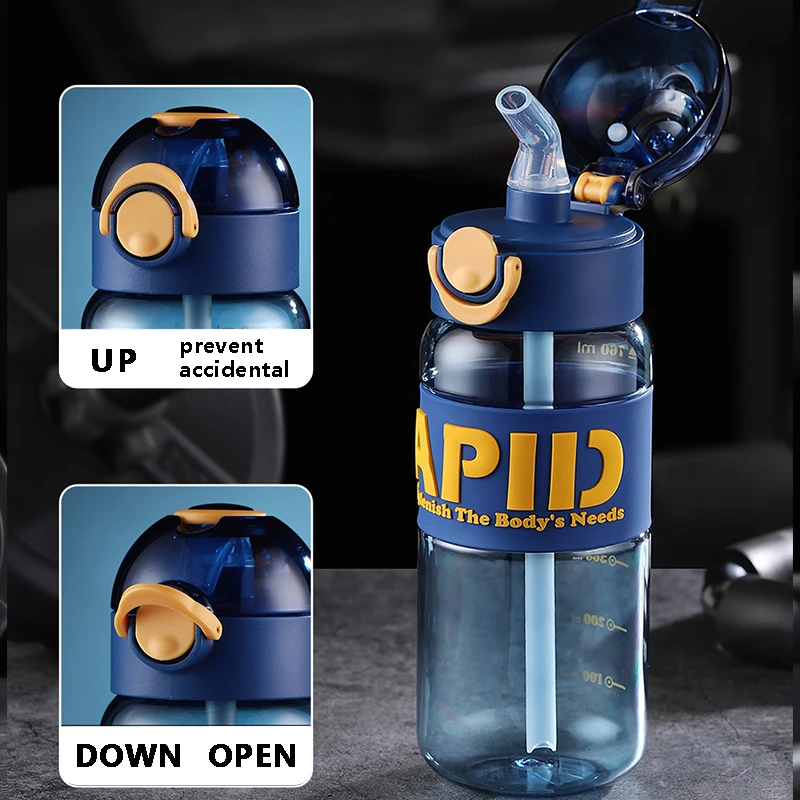 Wholesale Travel Promotional Reusable 23 oz 25oz Water Bottle Label Gym Plastic Water Bottle