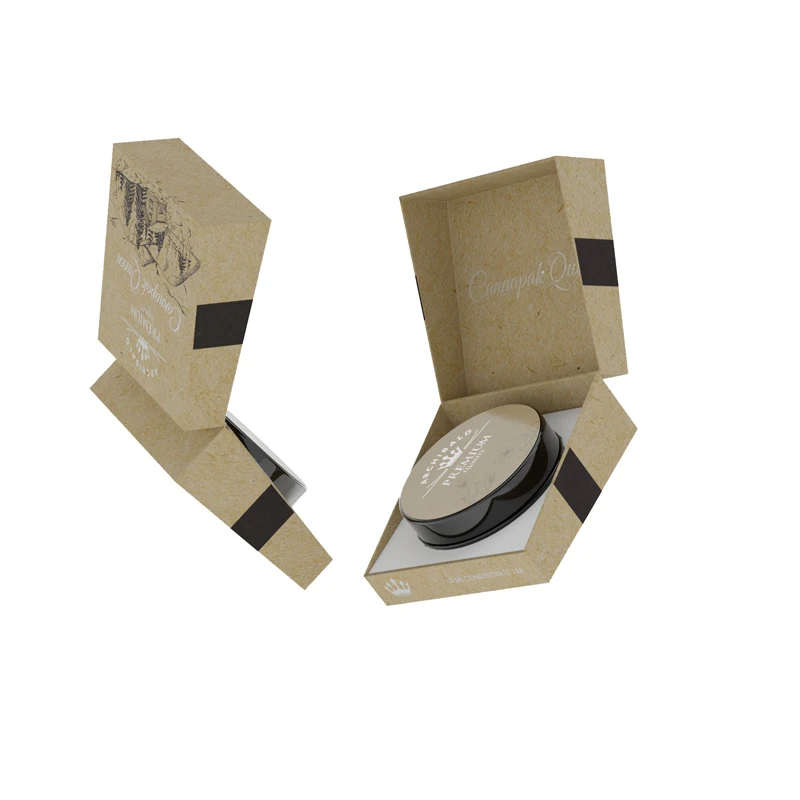 Latest Design UV Printing Rigid Packaging Glass Jar Packaging Box Paper Boxes Jar Gift Box for Round Concentrate Jar