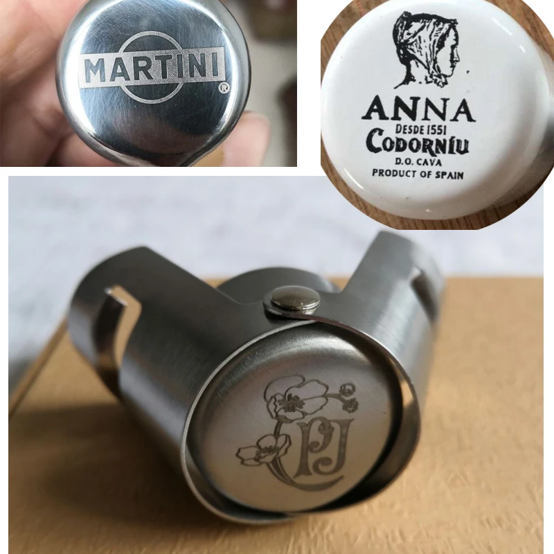 Customized logo stainless steel champagne sparkling wine bottle stopper with strong sealing and reuse