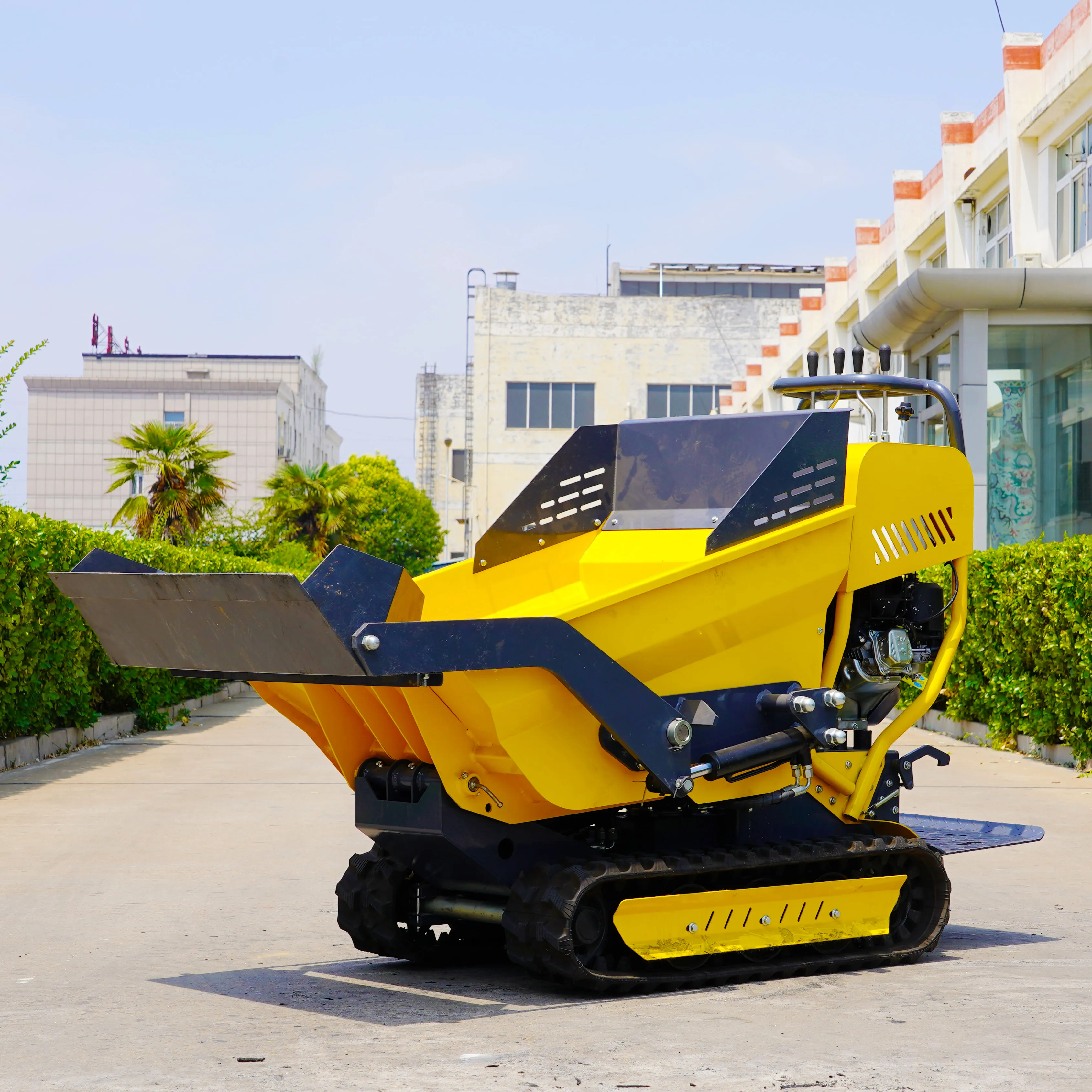 CE Approved 500kg Load Battery Power Motor Wheelbarrow 4 Wheel Electrical Truck Mini Site Dumper Electric Barrow