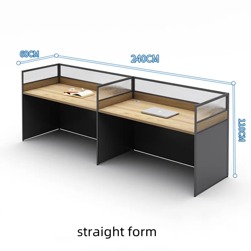 Modern office executive desk simple 6 people screen workstation office four people computer table for room and chair combination