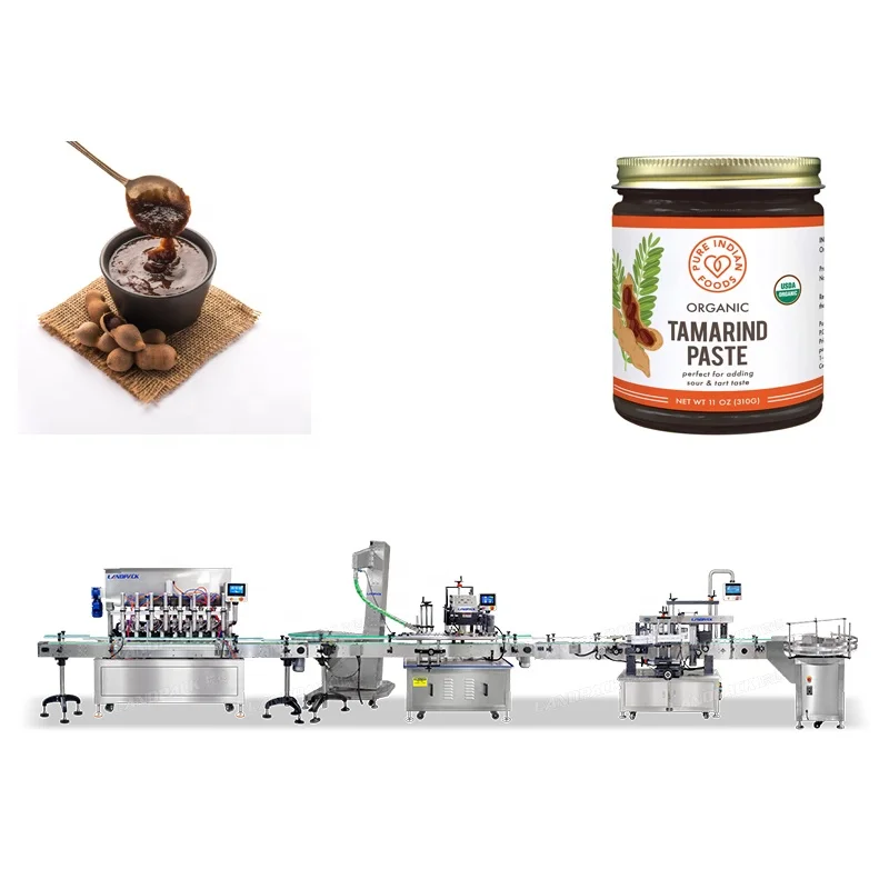 Plant Syrup Liquid Perfume Tamarind Paste Boston Round Bottle Filling Process Machine