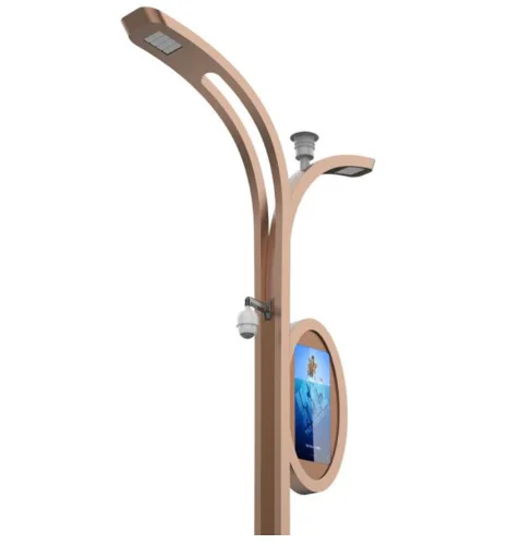 Smart Street Light Pole With WIFI, CCTV Camera,Charge Equipment On Street