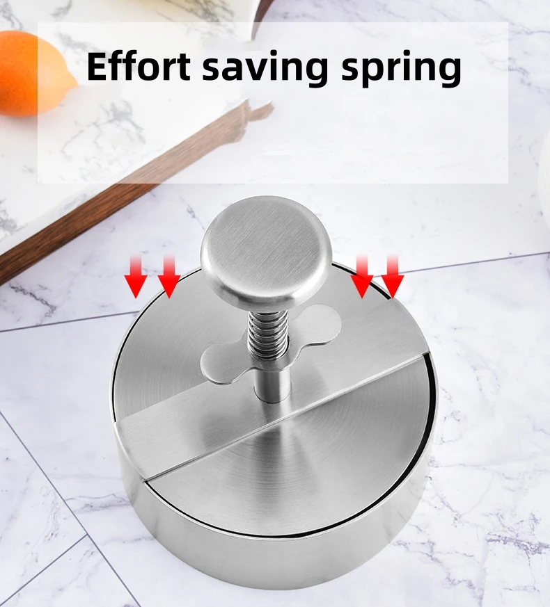 New Arrival Kitchen BBQ food 304 Stainless Steel Manual Non-Stick Hamburger Patty Maker smash Burger machine Meat Press