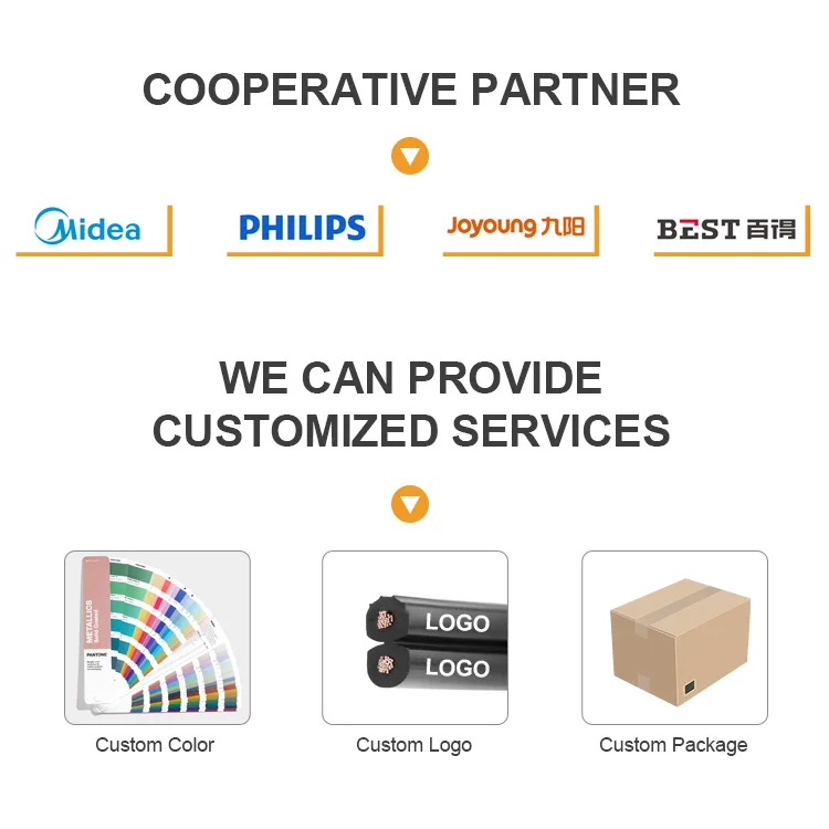 Top Quality Brazil 12/16/20A  3 Round Pin Plug Power Cords Black Kettle Plug with Open Ended Power Cord For Household appliances