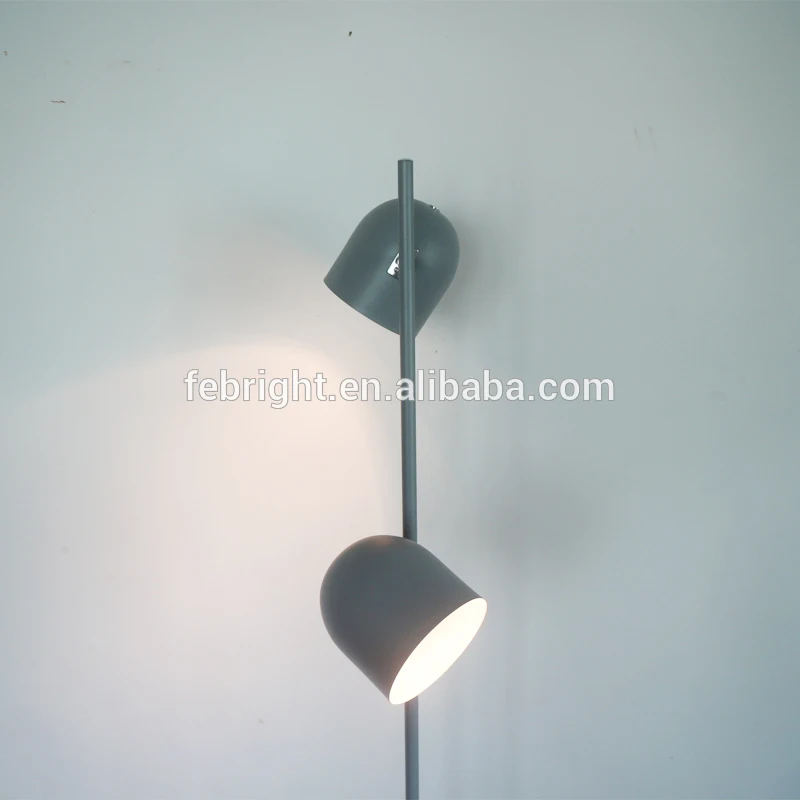 2023 New Design Iron Office Hotel Home Decor Floor Lamp With Two All Direction Lamp Shades