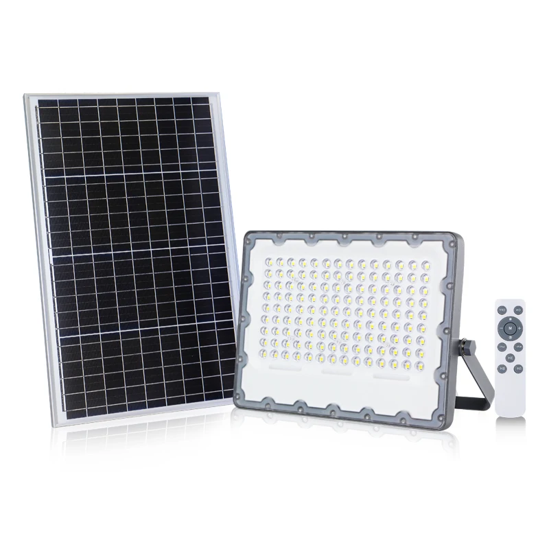 Grade A+ solar cell Designed diamond face reflection process Remote control IP65 50w-500w LED solar flood lights outdoor