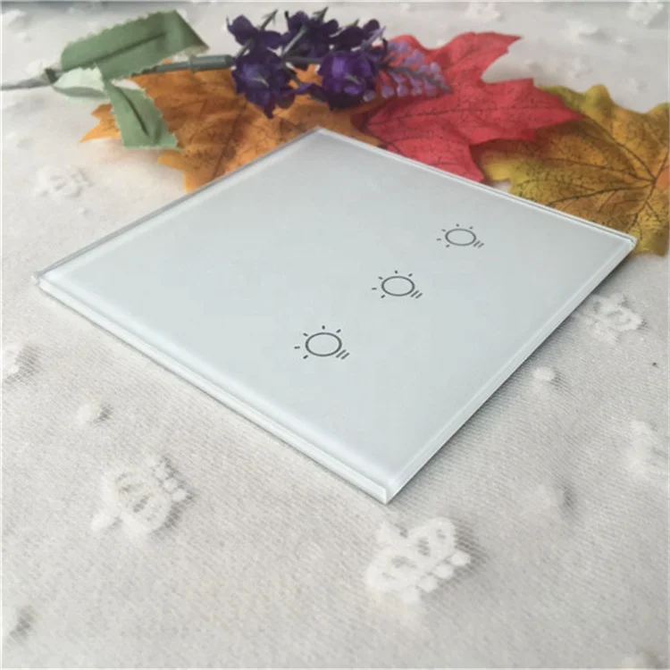 Good Quality Touch Light Wall Switch Crystal Toughened  Glass Panel
