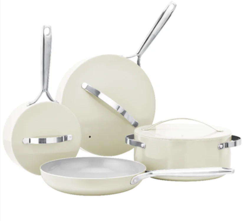 aluminum alloy caraway ceramic coating cookware set with ss handle
