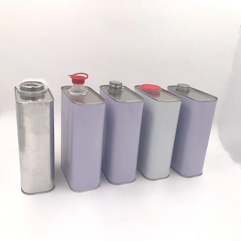 200ml-20L F-style квадратный металлический жестяной контейнер с винтовыми крышками для упаковки клея/моторного масла/растворителя/краски
