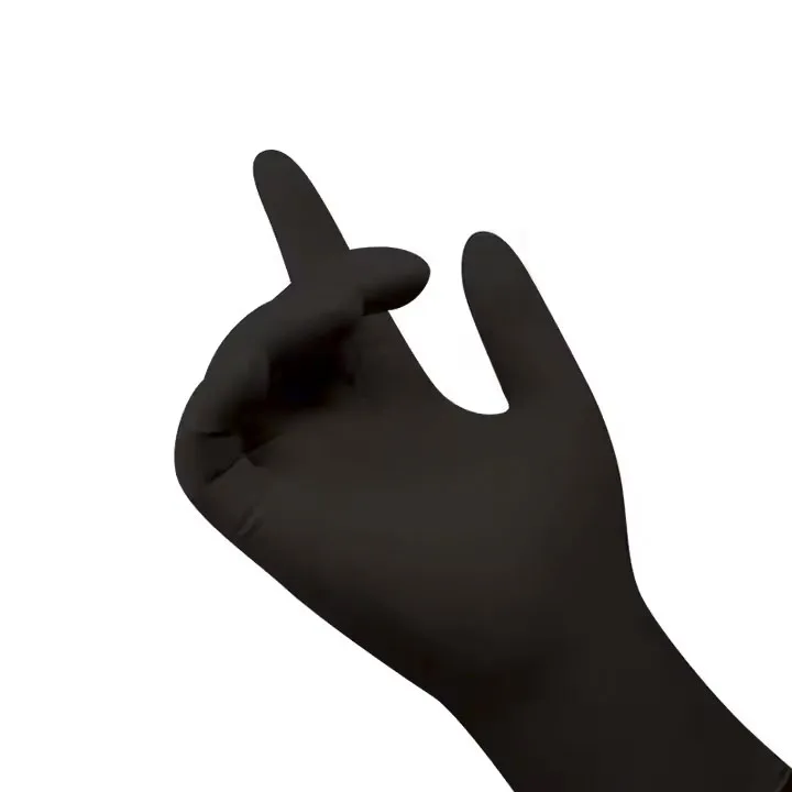 guantes de nitrilo Cheap black gloves disposable nitrile Box 4mil 6mil food disposal powder free nitrile gloves