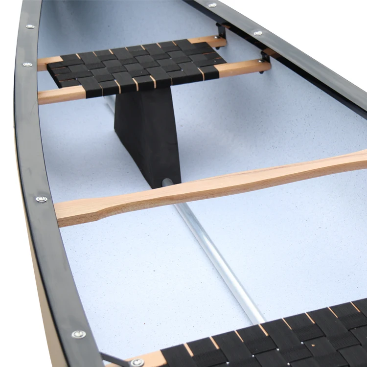 LLDPE Polyethylene Kayak Canoe with Paddles 2-3 person with wooden Fabric belts