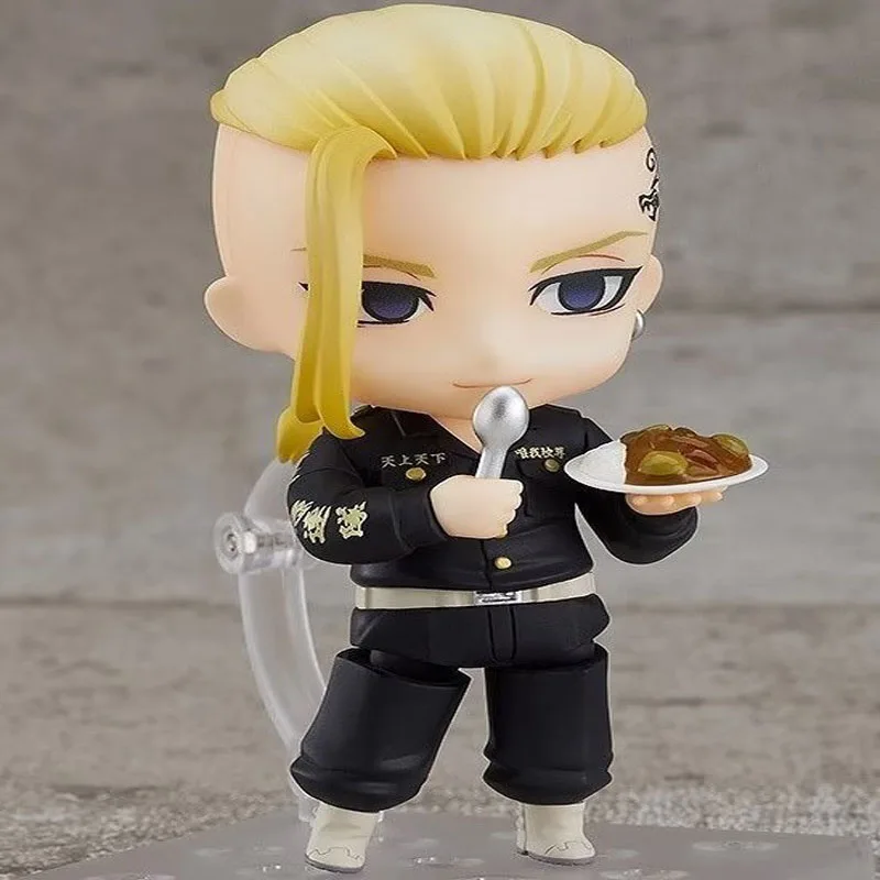 Manjiro Sano Anime Figures Tokyo Revengers Figure Movable Replacement Parts Model Toy Q Version Cute Collectible Doll Gift Mikey