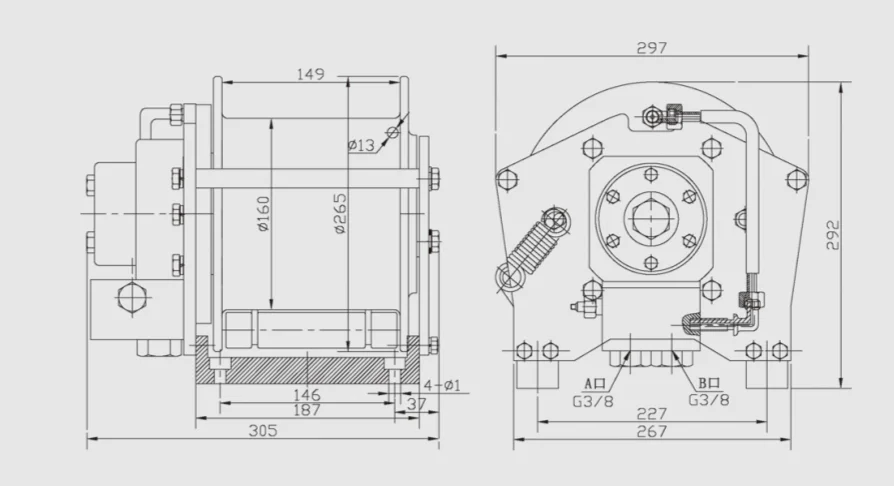 Hydraulic winch YT15 lifting for boat marine factory directly CE approved