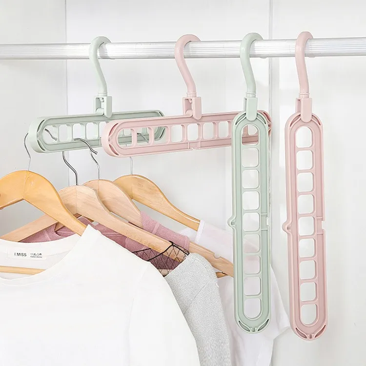 Wholesale Space Saving Space Saving Clothes Hangers  Multifunction Magic Pants Hanger for Dress Clothes