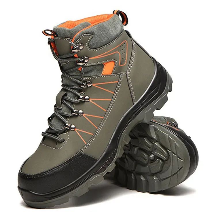 JB-608 Botas de Seguridad Waterproof Work Boots Steel Toe Woodland Safety Shoes Cat Shoes For Men