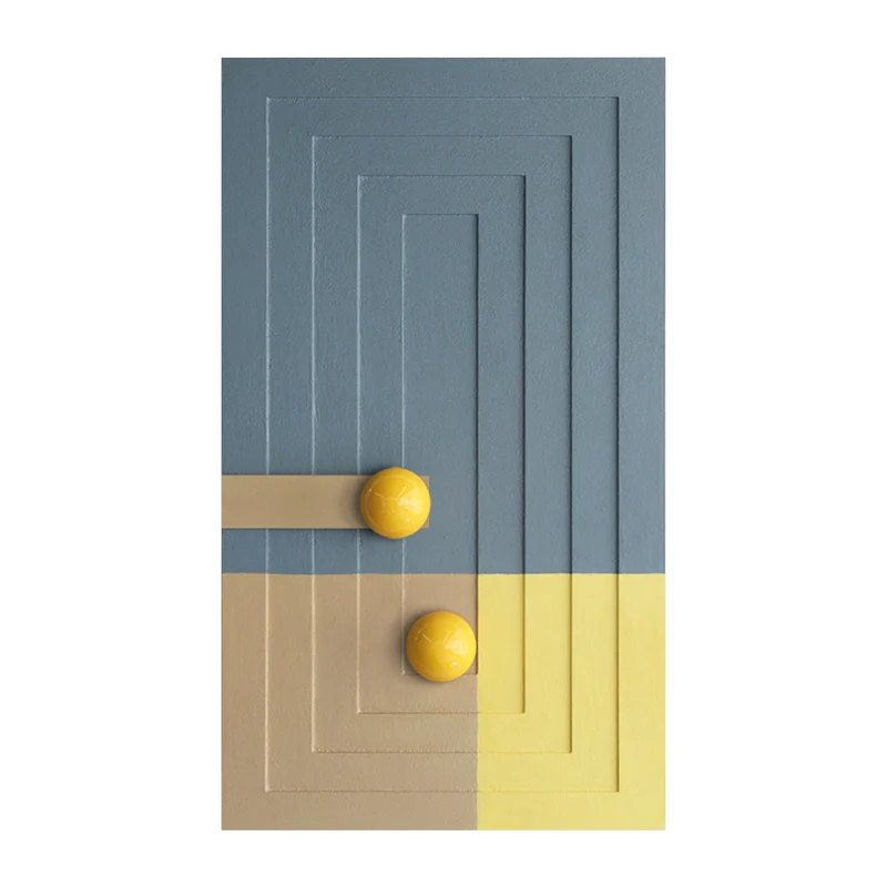 Morandi Nordic Fashion Contrast Color Three-dimensional Decorative Painting Modern Wall Art