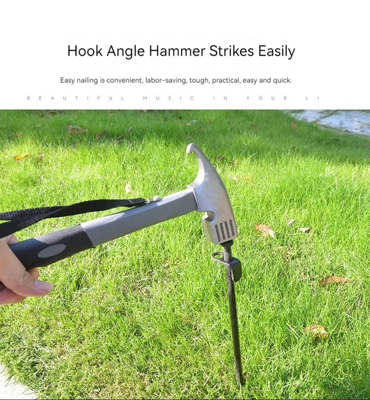 Outdoor multi-functional nail hammer camping tent high carbon steel hammer household hammer ground nail puller