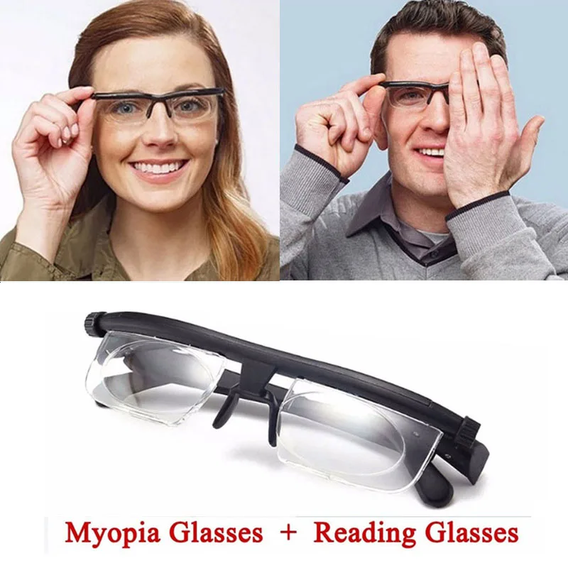 Focusing Lenses Pc Reading Myopia Optical Glasses Variable Vision Strength Men Women Glasses Correction Glasses