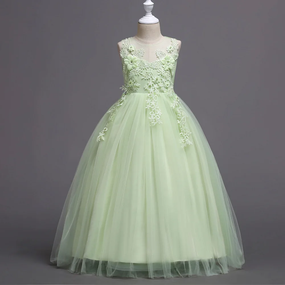 Western dresses for kid Birthday party fancy dresses baby girl for 4-10 years old Fashion flower girl evening dresses