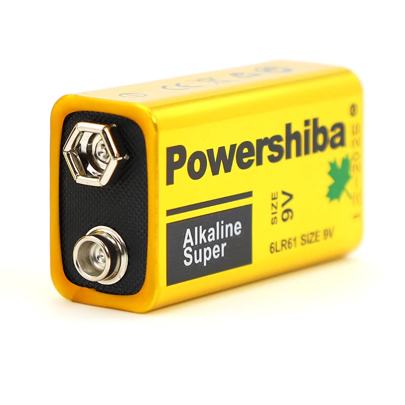 9 Volt 6LR61 Dry Cell Alkaline Battery For Flashlight