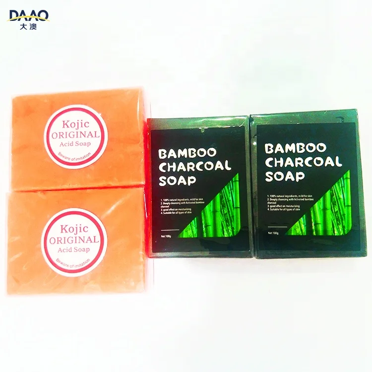 100% Pure & All-Natural Soap Lightening Deep Cleansing Anti-Aging Whitening Lather KOJIC Acid Soap&charcoal soap